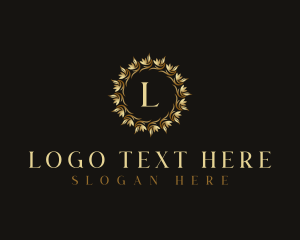 Leaves - Elegant Wreath Flower logo design