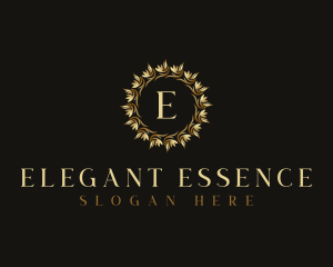 Elegant Wreath Flower logo design