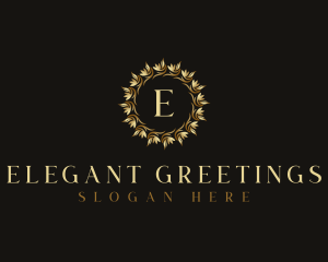 Elegant Wreath Flower logo design