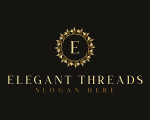 Elegant Wreath Flower logo design