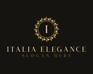 Elegant Wreath Flower logo design