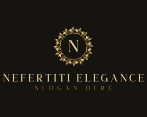 Elegant Wreath Flower logo design