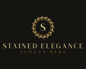 Elegant Wreath Flower logo design