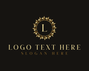 Landscaping - Elegant Wreath Flower logo design