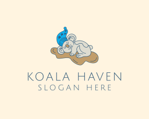 Koala - Sleeping Koala Daycare logo design
