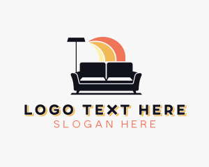 Upholstery - Sofa Lamp Furniture logo design