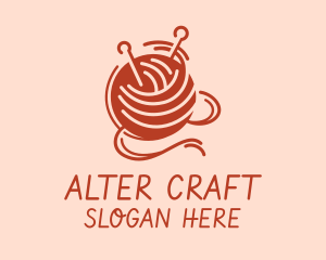 Knitter Yarn Thread logo design