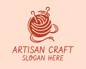 Knitter Yarn Thread logo design