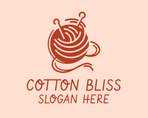 Cotton - Knitter Yarn Thread logo design