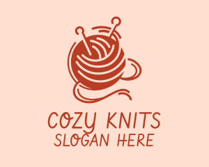 Knitter Yarn Thread logo design