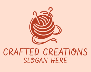 Knitter Yarn Thread logo design