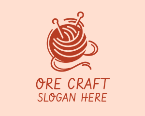 Knitter Yarn Thread logo design