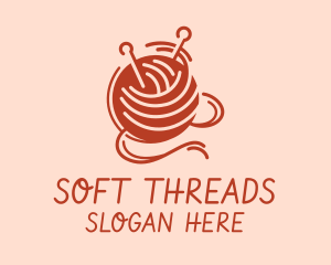 Knitter Yarn Thread logo design