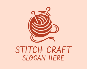 Knitter Yarn Thread logo design