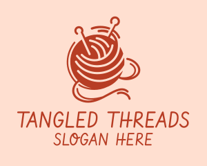 Knitter Yarn Thread logo design