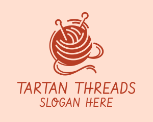 Knitter Yarn Thread logo design