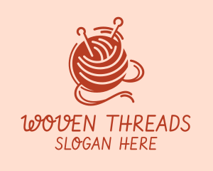 Knitter Yarn Thread logo design