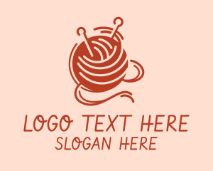 Knitter Yarn Thread Logo