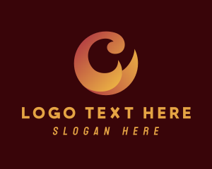 Advertising - Fire Letter O logo design