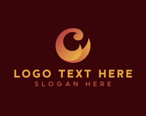 Fire Letter O logo design