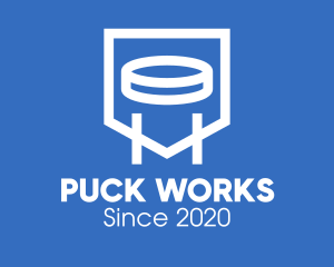 Puck - Ice Hockey Team Banner logo design