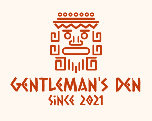 Aztec Head Statue logo design