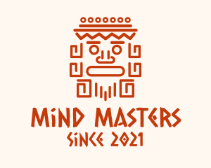 Head - Aztec Head Statue logo design