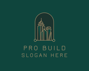 Gold Buildings Realty logo design