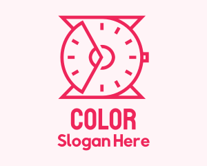 Pink Outline Wristwatch Logo