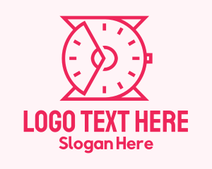 Pink Outline Wristwatch Logo