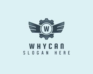 Workshop - Industrial Gear Wing Mechanic logo design