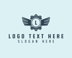 Industrial - Industrial Gear Wing Mechanic logo design