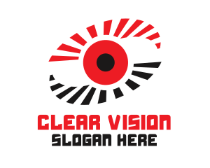 Ophthalmologist - Virtual Red Eye logo design