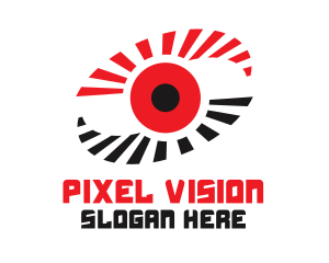 Virtual Red Eye logo design