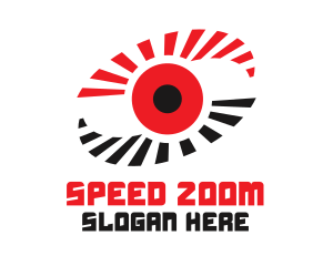 Zoom - Virtual Red Eye logo design