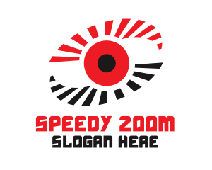 Zoom - Virtual Red Eye logo design