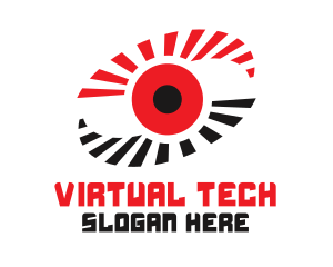 Virtual - Virtual Red Eye logo design