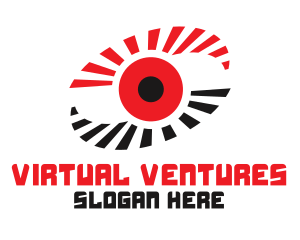 Virtual Red Eye logo design