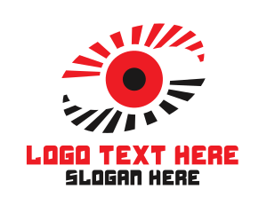 Zoom - Virtual Red Eye logo design