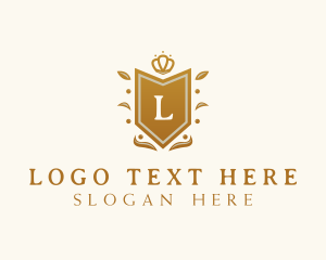 Gold - Luxury Crown Shield logo design