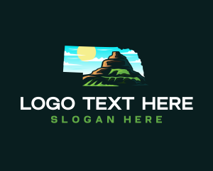 Chimney Rock - Scotts Bluff Nebraska logo design