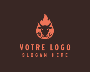 Roast - Roasted Beef Barbecue logo design