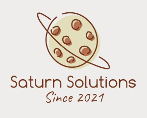 Saturn - Chocolate Cookie Planet logo design