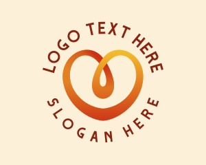 Abstract Heart Loop Logo