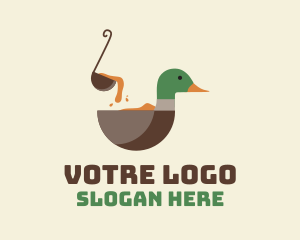 Bird - Duck Stew Soup logo design