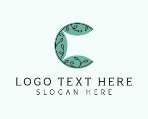 Letter C - Ornate Floral Vine logo design