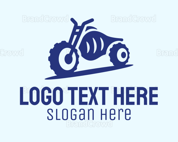 Blue Dirt Motorbike Logo