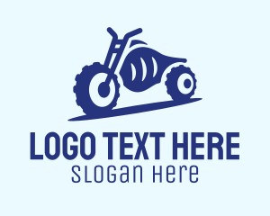 Dirt Bike - Blue Dirt Motorbike logo design