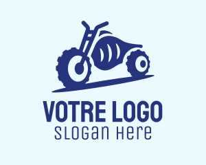 Rider - Blue Dirt Motorbike logo design