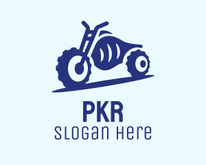 Blue Dirt Motorbike logo design